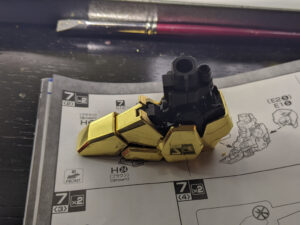 Sinanju Stein model kit foot assembled - 24k gold leaf.